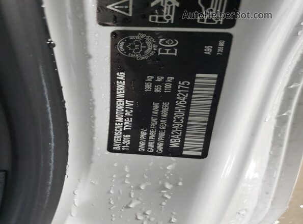 WBA2H9C30HV642175 2017 BMW 2 SERIES White Widok komory silnika