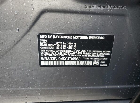 WBA33EJ04SCT34563 2025 BMW 7 SERIES Gray 