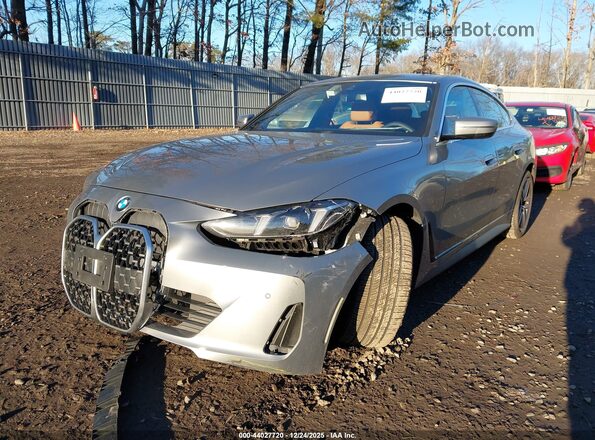 WBA33FB09SFV36947 2025 BMW 4 SERIES Gray წინა მარცხენა ხედი სამი მეოთხედიდან