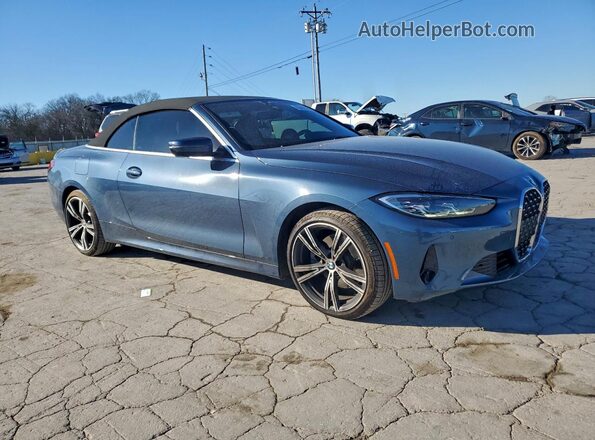 WBA43AT02PCL30691 2023 BMW 4 SERIES Синий Передняя правая четверть