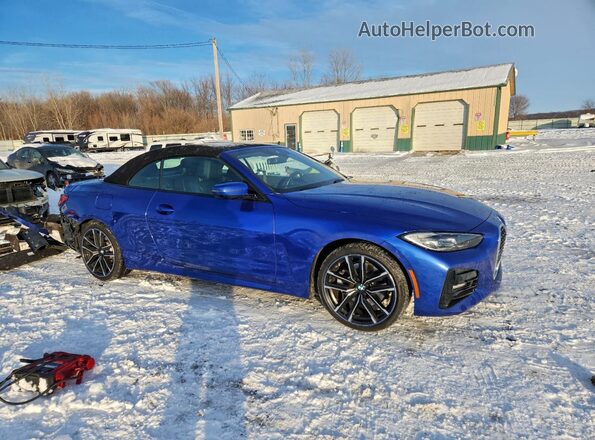 WBA43AT09PCM90521 2023 BMW 4 SERIES Blue Передня права чверть