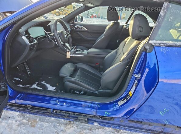 WBA43AT09PCM90521 2023 BMW 4 SERIES Blue Вид салону спереду