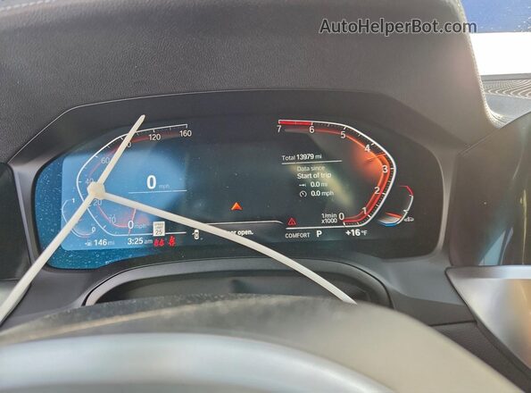 WBA43AT09PCM90521 2023 BMW 4 SERIES Blue Вид щитка приладів