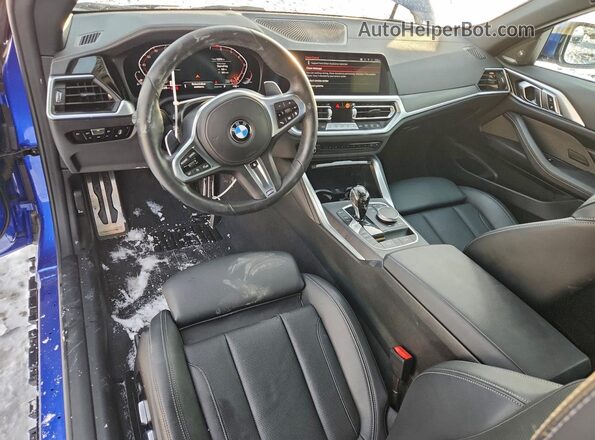 WBA43AT09PCM90521 2023 BMW 4 SERIES Blue Вид панелі приладів