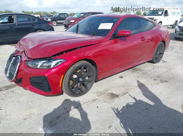 WBA43DA0XTCW62991 2026 BMW 4 SERIES Красный Передняя левая четверть