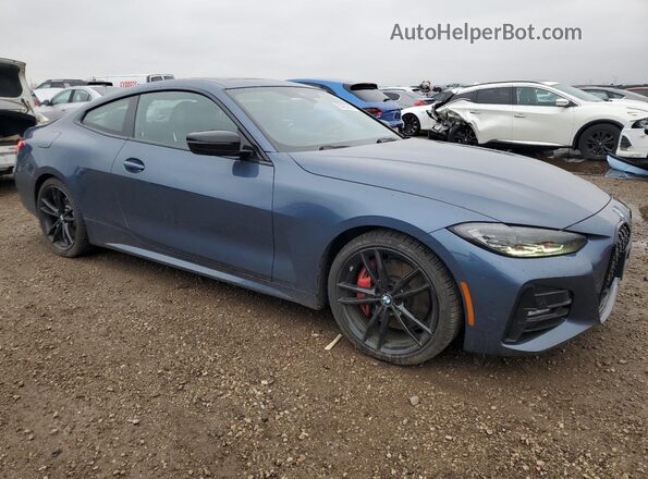 WBA53AP01NCJ79838 2022 BMW 4 SERIES Blue Delantero derecho