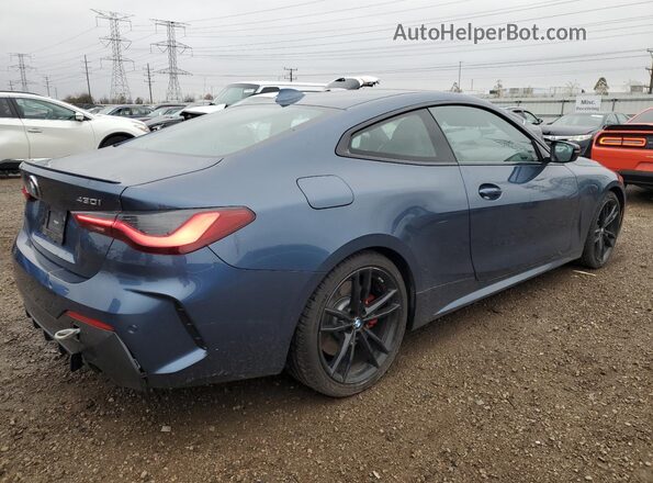 WBA53AP01NCJ79838 2022 BMW 4 SERIES Blue Trasero derecho