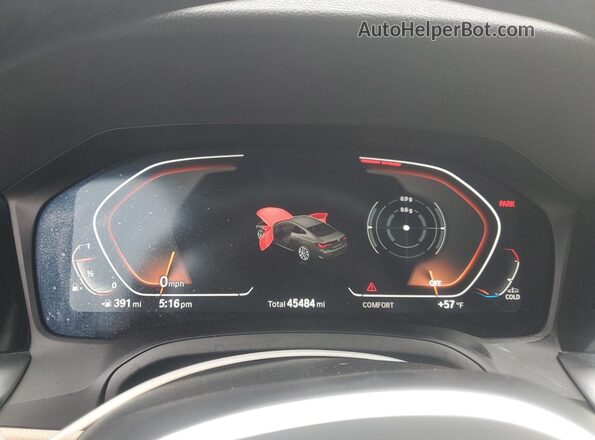 WBA53AP01PCM38170 2023 BMW 4 SERIES White Instrument cluster view