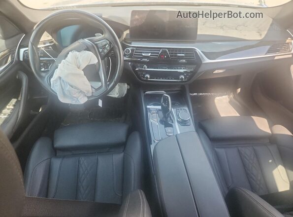 WBA53BH06MCF98693 2021 BMW 5 SERIES Blue Вид панелі приладів