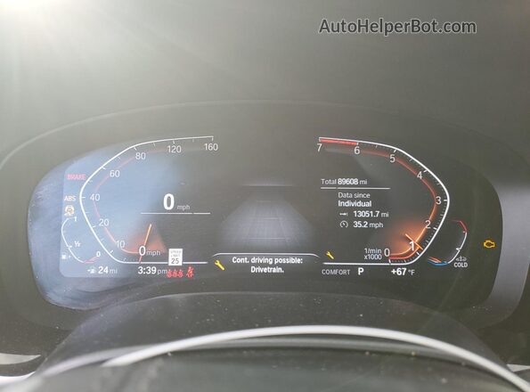 WBA53BH08MCF88358 2021 BMW 5 SERIES Black Vista del cuadro de instrumentos