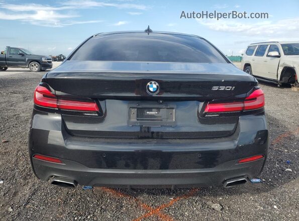 WBA53BH08MWX05013 2021 BMW 5 SERIES Black Rear view