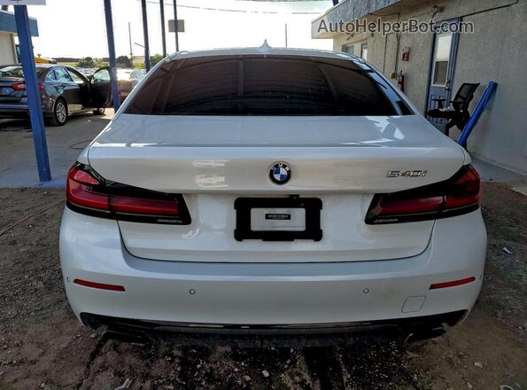 WBA53BJ00MWW91232 2021 BMW 5 SERIES White უკანა ხედი