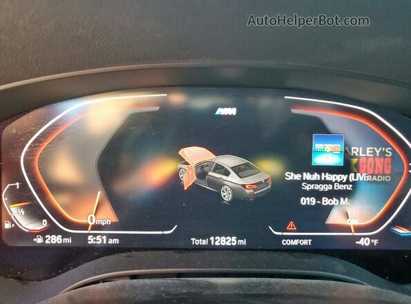WBA53BJ04PCN07819 2023 BMW 5 SERIES Gray Instrument cluster view