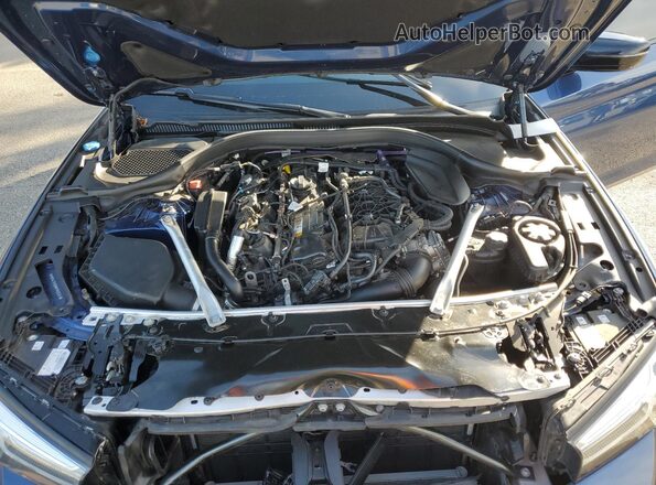 WBA53BJ09MWW89284 2021 BMW 5 SERIES Blue Вид задньої частини салону