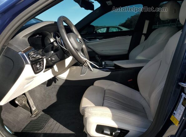 WBA53BJ09MWW89284 2021 BMW 5 SERIES Blue Вид салону спереду