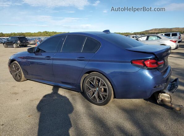 WBA53BJ09MWW89284 2021 BMW 5 SERIES Blue Задня ліва чверть