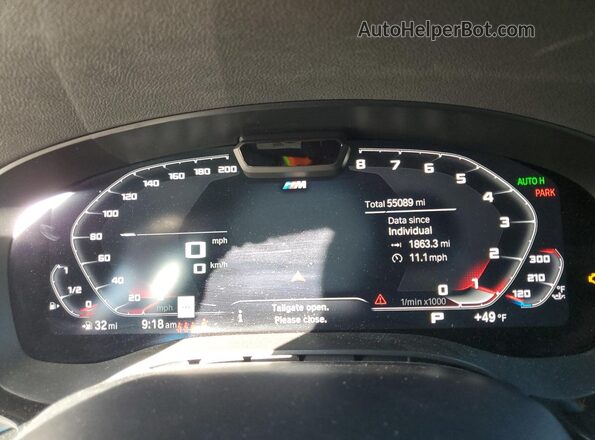 WBA53BJ09MWW89284 2021 BMW 5 SERIES Blue Вид щитка приладів