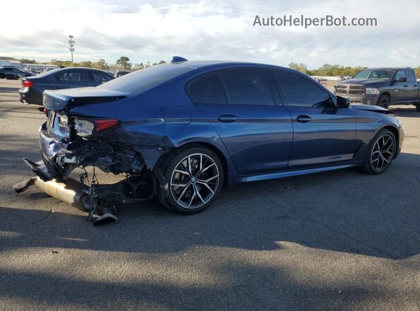 WBA53BJ09MWW89284 2021 BMW 5 SERIES Blue Задня права чверть