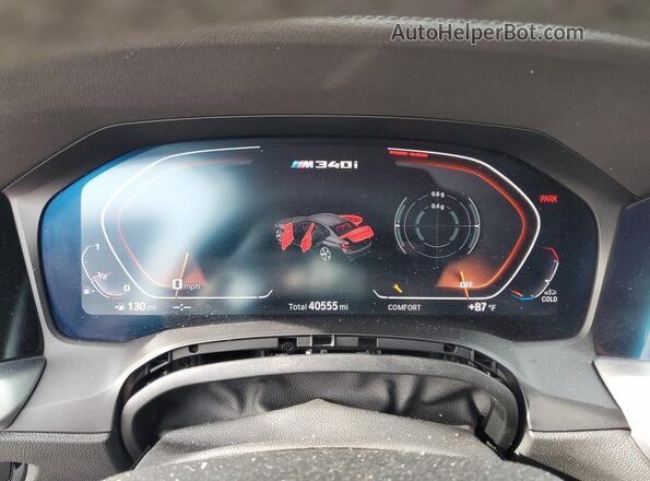 WBA5U7C03LFH85162 2020 BMW M3 Gray Вид щитка приладів