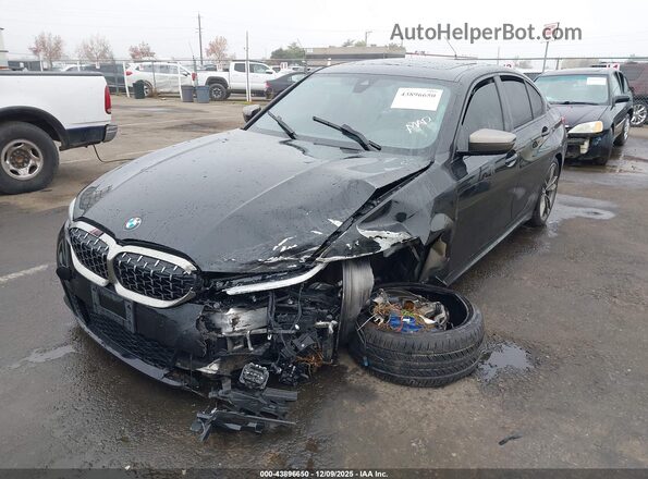 WBA5U7C07LAF54410 2020 BMW 3 SERIES Black Widok z przodu