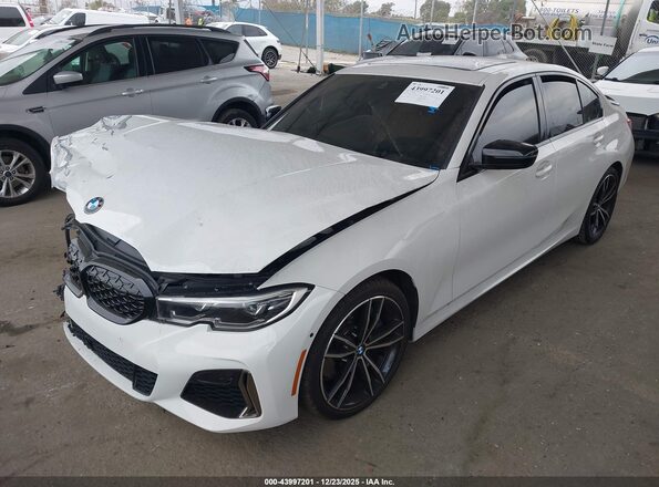 WBA5U7C07LFH58420 2020 BMW 3 SERIES White წინა მარცხენა ხედი სამი მეოთხედიდან