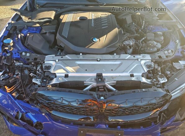 WBA5U9C05LFH04383 2020 BMW M3 Blue Widok wnętrza z tyłu