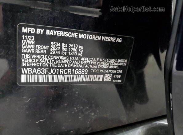 WBA63FJ01RCR16889 2024 BMW 5 SERIES Blue Vista del compartimento del motor
