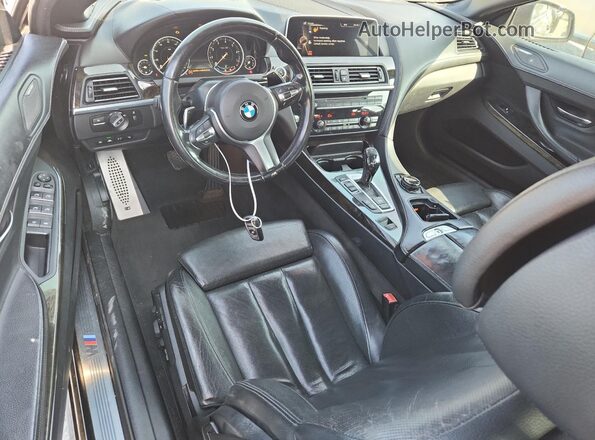 WBA6F1C5XGGT83241 2016 BMW 6 SERIES Black Widok deski rozdzielczej