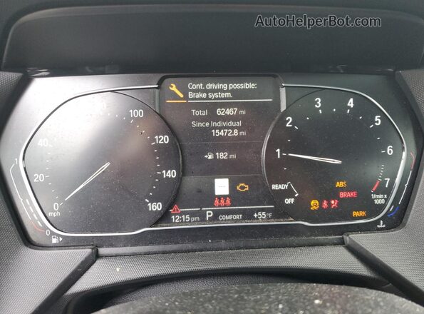 WBA73AK04M7H59160 2021 BMW 2 SERIES White Widok zestawu wskaźników