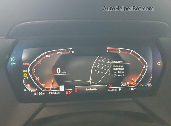 WBA73AK05R7R71764 2024 BMW 2 SERIES Black Widok zestawu wskaźników