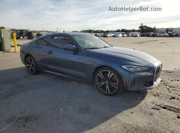 WBA73AP00MCG77846 2021 BMW 4 SERIES Blue Delantero derecho