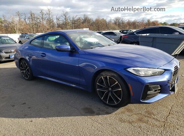 WBA73AP01MCG01679 2021 BMW 4 SERIES Blue Przód prawy