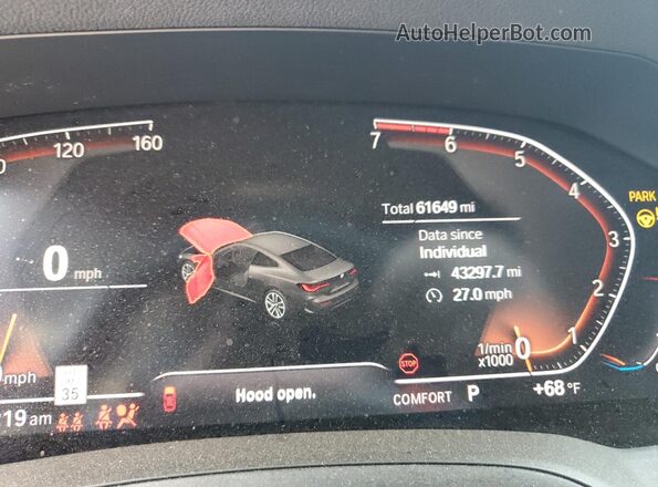 WBA73AP08MCF80779 2021 BMW 4 SERIES White Instrument cluster view