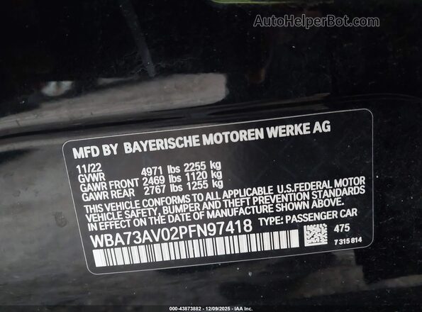WBA73AV02PFN97418 2023 BMW 4 SERIES Black Widok komory silnika
