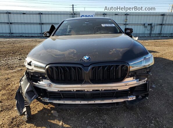 WBA73BJ07NWX71752 2022 BMW 5 SERIES Black Widok z przodu
