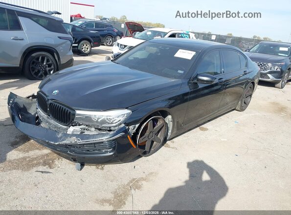 WBA7E2C35HG740869 2017 BMW 7 SERIES Black Առջևի ձախ երեք քառորդ տեսարան