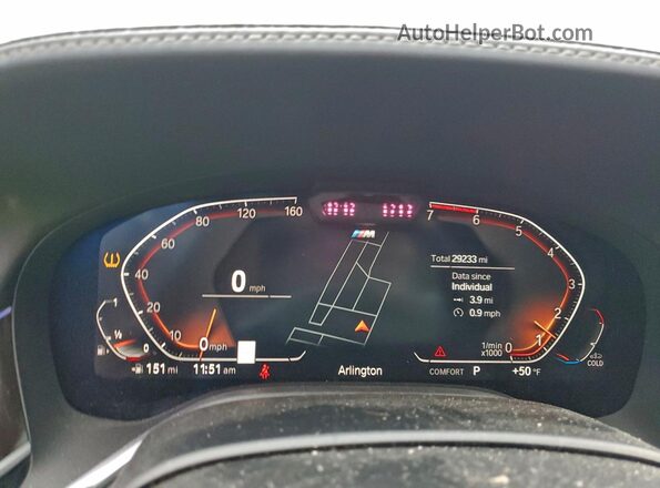 WBA7U2C00NCK70133 2022 BMW 7 SERIES Серый Вид щитка приборов