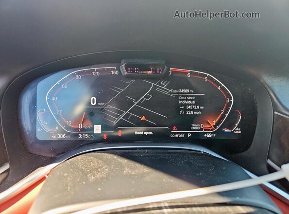 WBA7U2C01MCF23431 2021 BMW 7 SERIES White Instrument cluster view