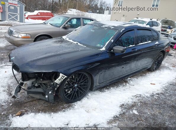 WBA7U2C04MCF88659 2021 BMW 7 SERIES Black წინა მარცხენა ხედი სამი მეოთხედიდან