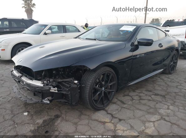 WBAAE2C08RCR06192 2024 BMW 8 SERIES Black წინა მარცხენა ხედი სამი მეოთხედიდან