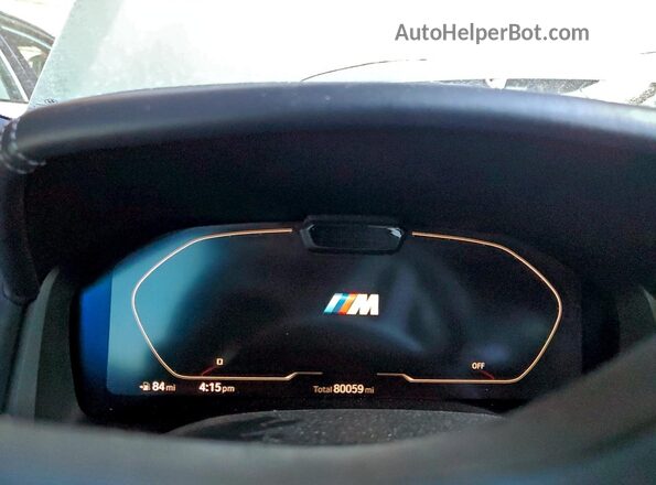 WBABC4C53KBU96821 2019 BMW M8 Gray ხელსაწყოთა პანელის ხედი