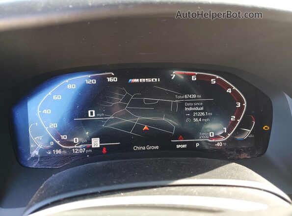 WBAGV8C04LCE23015 2020 BMW M8 Серый Вид щитка приборов