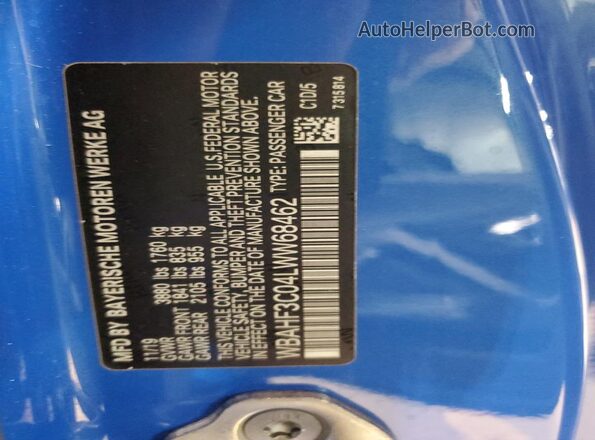 WBAHF3C04LWW68462 2020 BMW Z4 Синий Вид подкапотного пространства