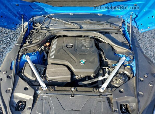 WBAHF3C08LWW57254 2020 BMW Z4 Blue უკანა სალონის ხედი