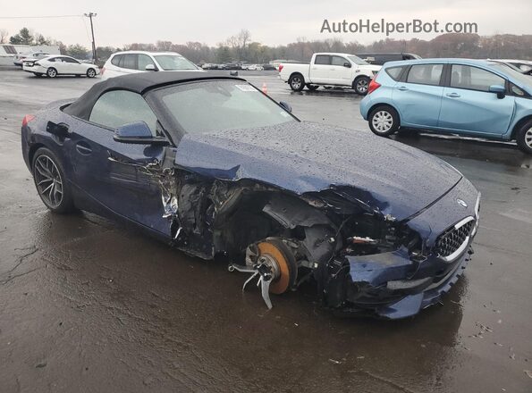 WBAHF3C08MWX19804 2021 BMW Z4 Blue Передня права чверть
