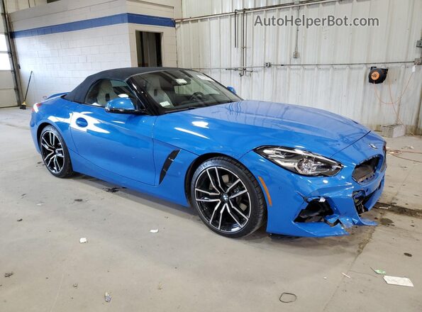 WBAHF3C5XKWW43995 2019 BMW Z4 Blue Передня права чверть
