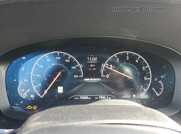 WBAJB9C58KB464877 2019 BMW M5 Silver Սարքավորումների վահանակի տեսք