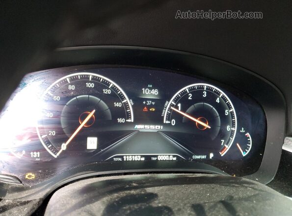 WBAJB9C59KB464922 2019 BMW M5 Blue ხელსაწყოთა პანელის ხედი