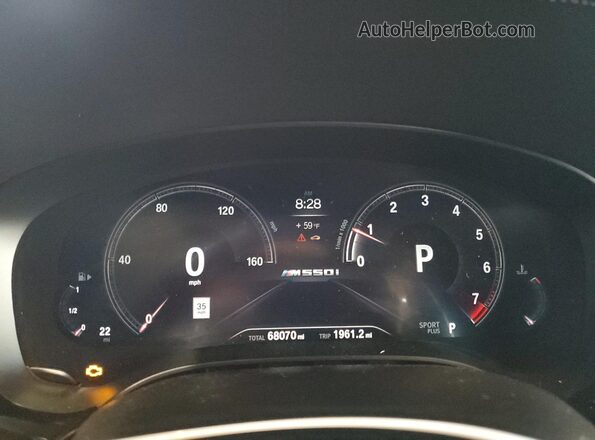WBAJB9C5XKB288432 2019 BMW M5 Серый Вид щитка приборов