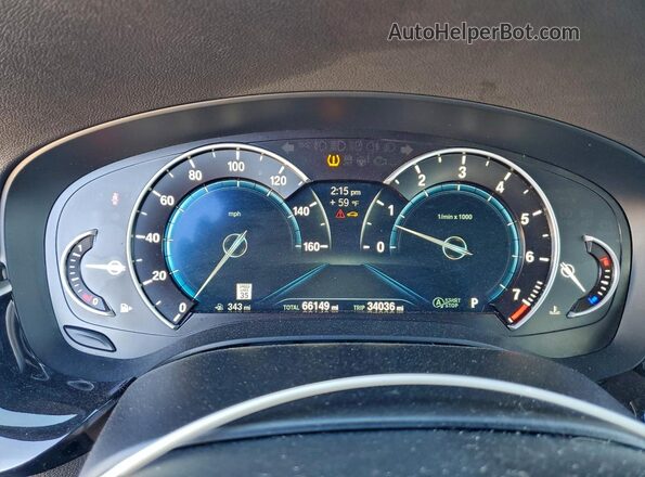 WBAJE7C5XKG892996 2019 BMW 5 SERIES Black Instrument cluster view